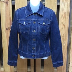 Sale! Krush Denim Jacket w/ Brass Button Up
